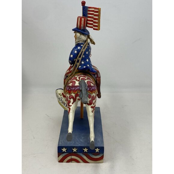 Jim Shore Heartwood Creek 2008 God Bless America Uncle Sam On Horse 4013280 RARE - Picture 7 of 13